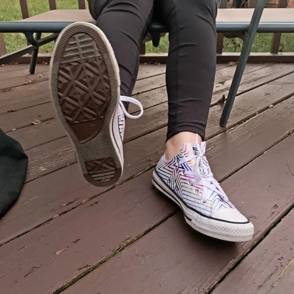 Converse Chuck Taylor All Star Ox "All Of The Stars" Women's Shoes White-Black 6 - Picture 5 of 10